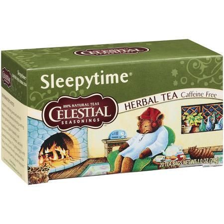 Sleepytime tea from Celestial helps with sleep